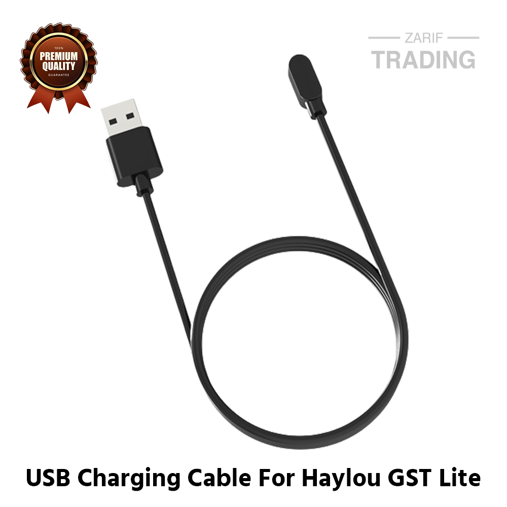 Picture of Haylou GST Lite LS13 Magnetic Charging Cable High Quality USB Charger Cable USB Charging Cable Dock Bracelet Charger for Haylou GST Lite LS13 Smart Watch (Black)