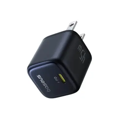 Picture of Baseus GaN Charger 45W PD Adapter For Iphone 1516 Series Macbook PicoGo GaN6 Pro Fast Charger US Black -Black