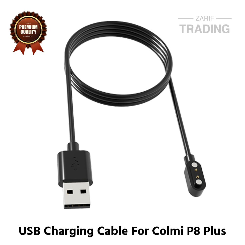 Picture of Colmi P8 Plus Magnetic Charging Cable High Quality USB Charger Cable USB Charging Cable Dock Bracelet Charger for Colmi P8 Plus Smart Watch (Black)
