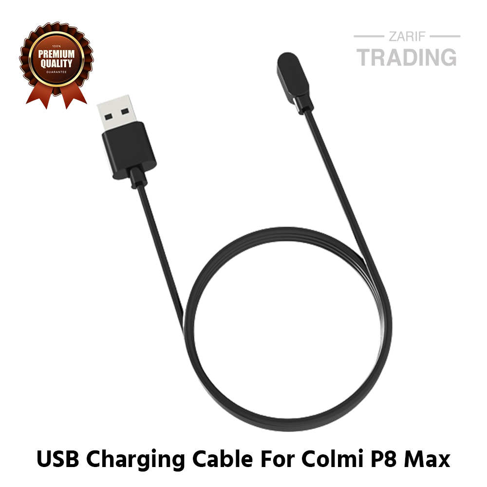 Picture of Colmi P8 Max Magnetic Charging Cable High Quality USB Charger Cable USB Charging Cable Dock Bracelet Charger for Colmi P8 Max Smart Watch (Black)