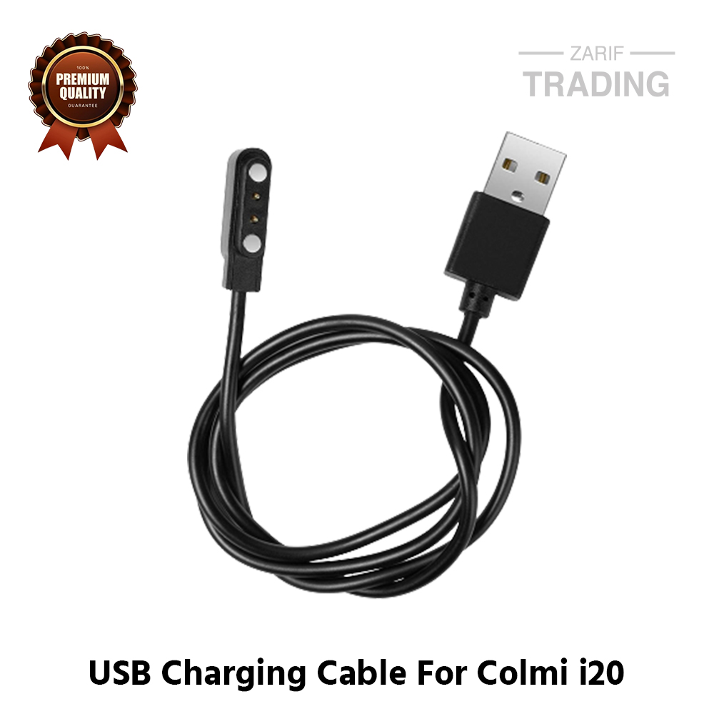 Picture of Colmi i20 Magnetic Charging Cable High Quality USB Charger Cable USB Charging Cable Dock Bracelet Charger for Colmi i20 Smart Watch (Black)
