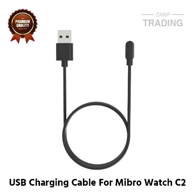 Picture of Mibro Watch C2 Magnetic Charging Cable High Quality USB Charger Cable USB Charging Cable Dock Bracelet Charger for Mibro Watch C2 Smart Watch (Black)