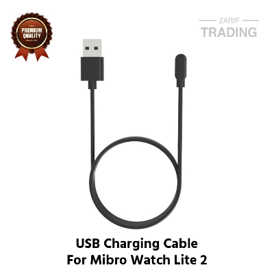 Picture of Mibro Watch Lite 2 Magnetic Charging Cable High Quality USB Charger Cable USB Charging Cable Dock Bracelet Charger for Mibro Watch Lite 2 Smart Watch (Black)