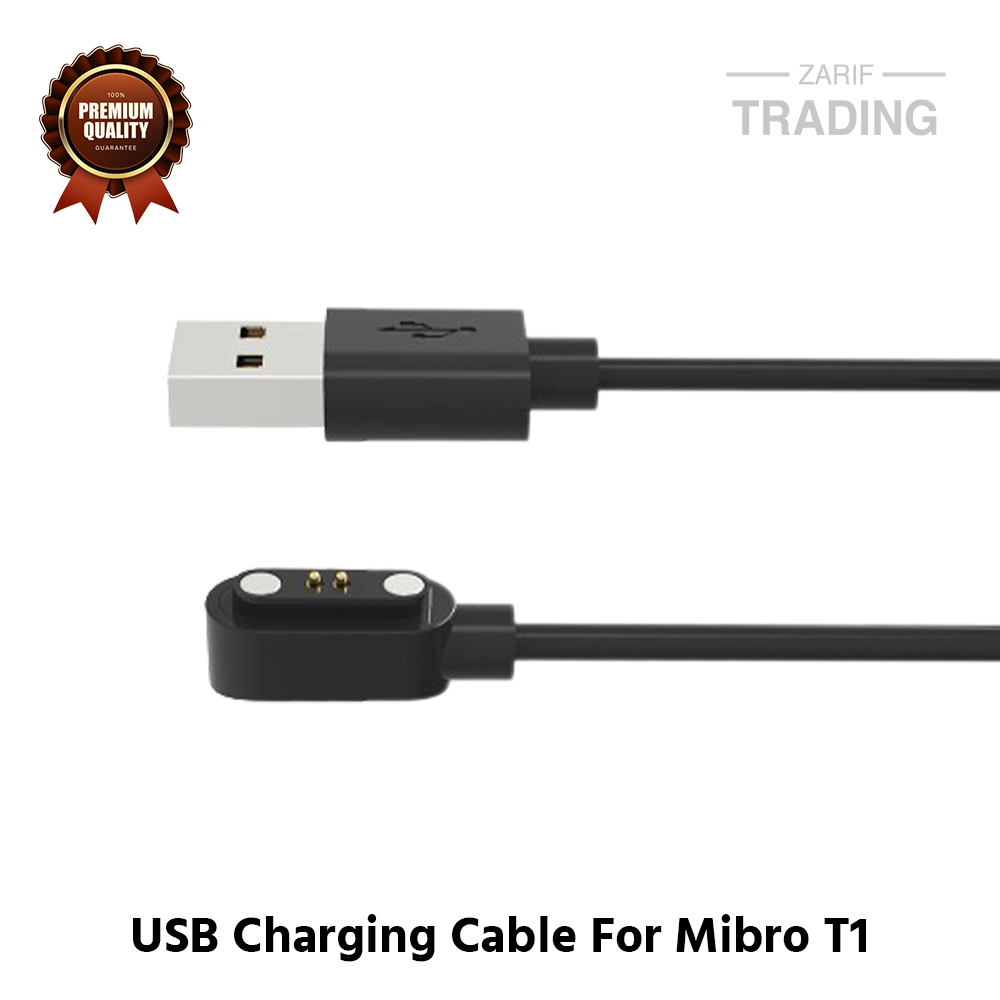 Picture of Mibro T1 Magnetic Charging Cable High Quality USB Charger Cable USB Charging Cable Dock Bracelet Charger for Mibro T1 Smart Watch (Black)