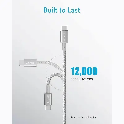 Picture of Anker 333 100W USB-C to USB-C Braided Cable – A8756 -Black