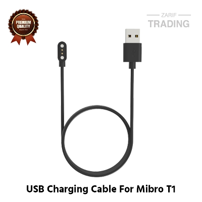 Picture of Mibro T1 Magnetic Charging Cable High Quality USB Charger Cable USB Charging Cable Dock Bracelet Charger for Mibro T1 Smart Watch (Black)