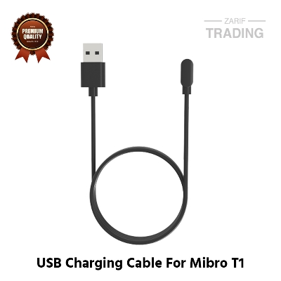 Picture of Mibro T1 Magnetic Charging Cable High Quality USB Charger Cable USB Charging Cable Dock Bracelet Charger for Mibro T1 Smart Watch (Black)