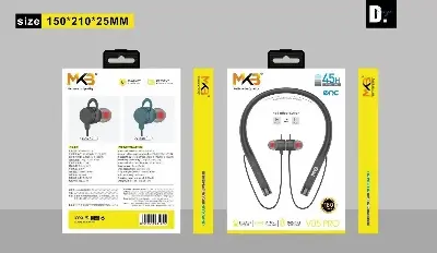 Picture of MKB V05 Pro Magnetic ENC Wireless Neckband -Black