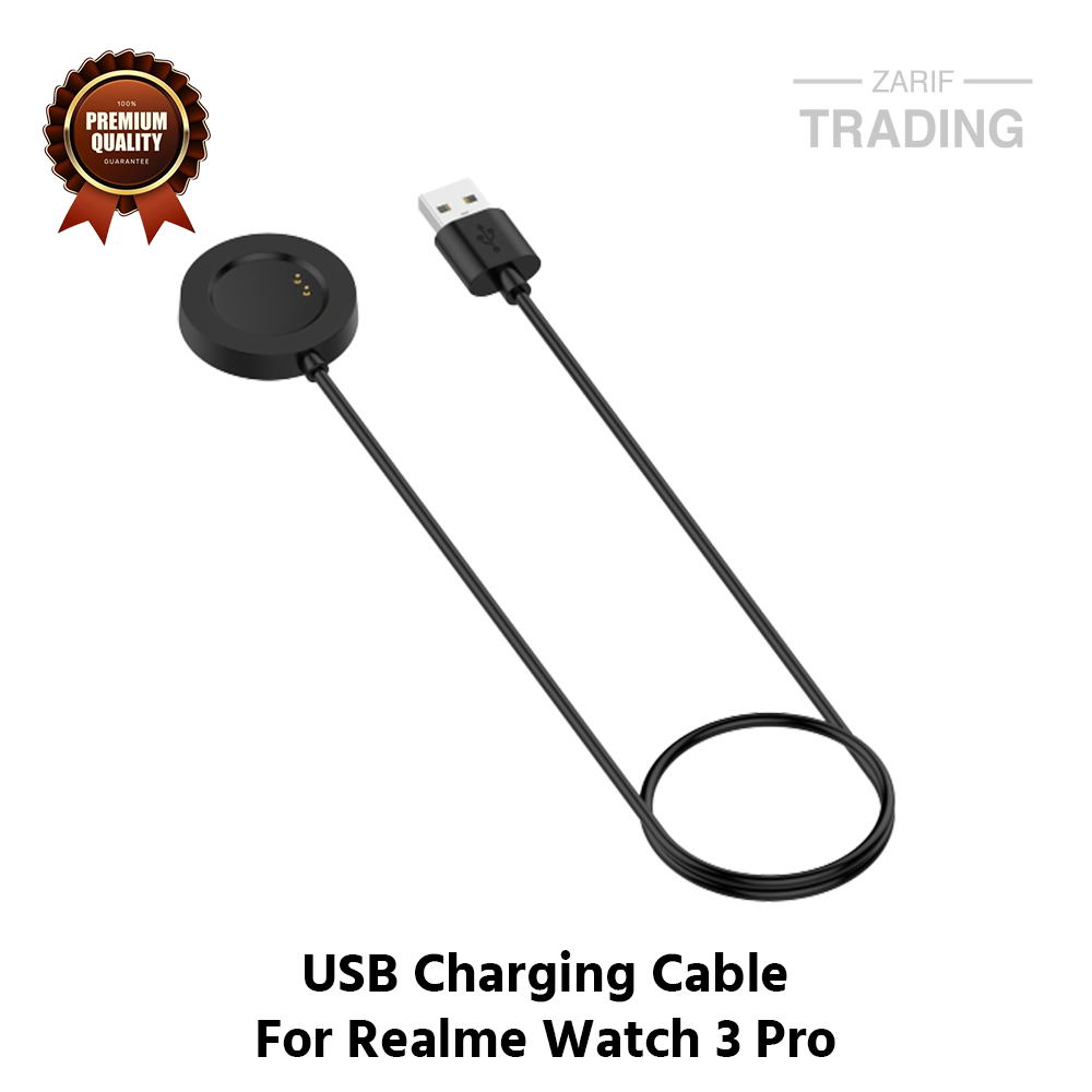 Picture of Realme Watch 3 Pro Magnetic Charging Cable High Quality USB Charger Cable USB Charging Cable Dock Bracelet Charger for realme Watch 3 Pro Smart Watch (Black)