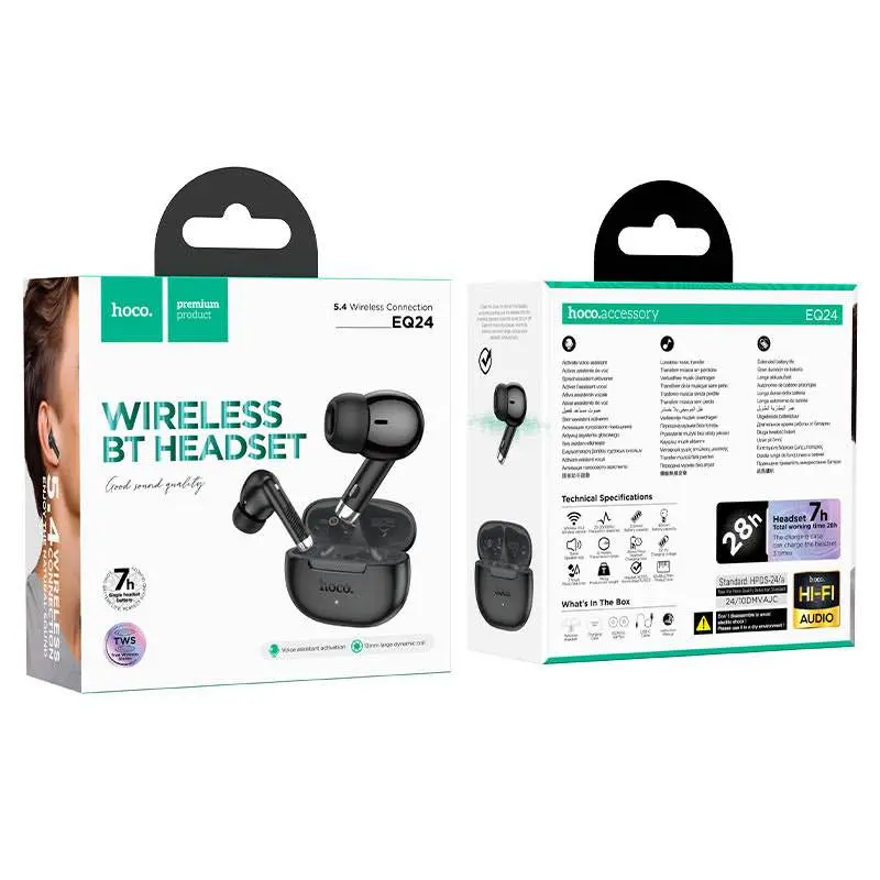 Picture of HOCO EQ24 TWS Wireless EarBuds Bluetooth 5.4 -Black
