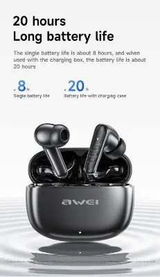 Picture of AWEI T108 True Wireless Gaming Bluetooth -Black
