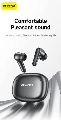 Picture of AWEI T108 True Wireless Gaming Bluetooth -Black