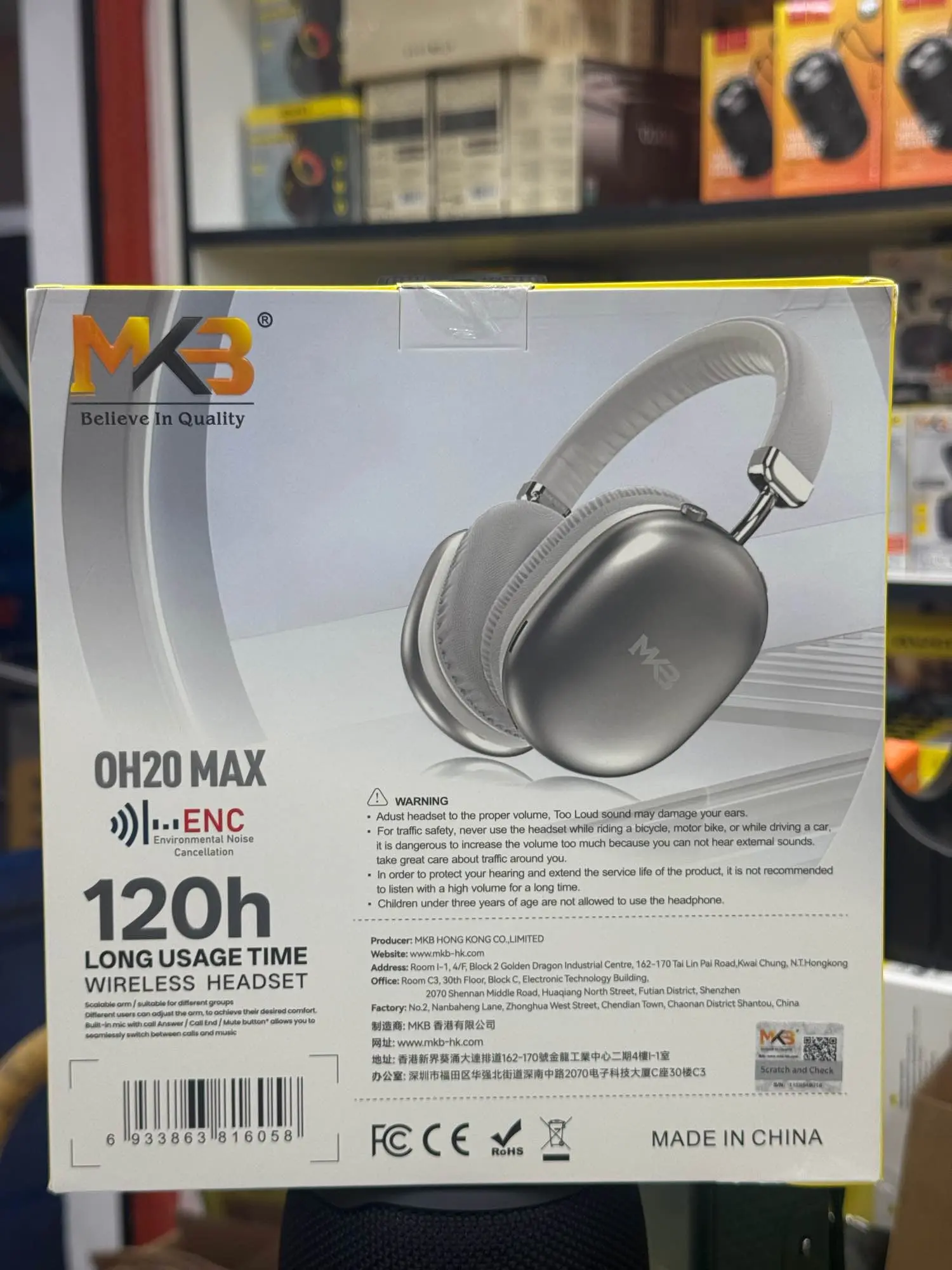 Picture of MKB OH20 Max Wireless Headphone -Black