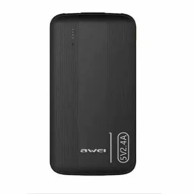Picture of Awei P20K 10000mAh 2.4A Slim Dual Output Power bank -Black