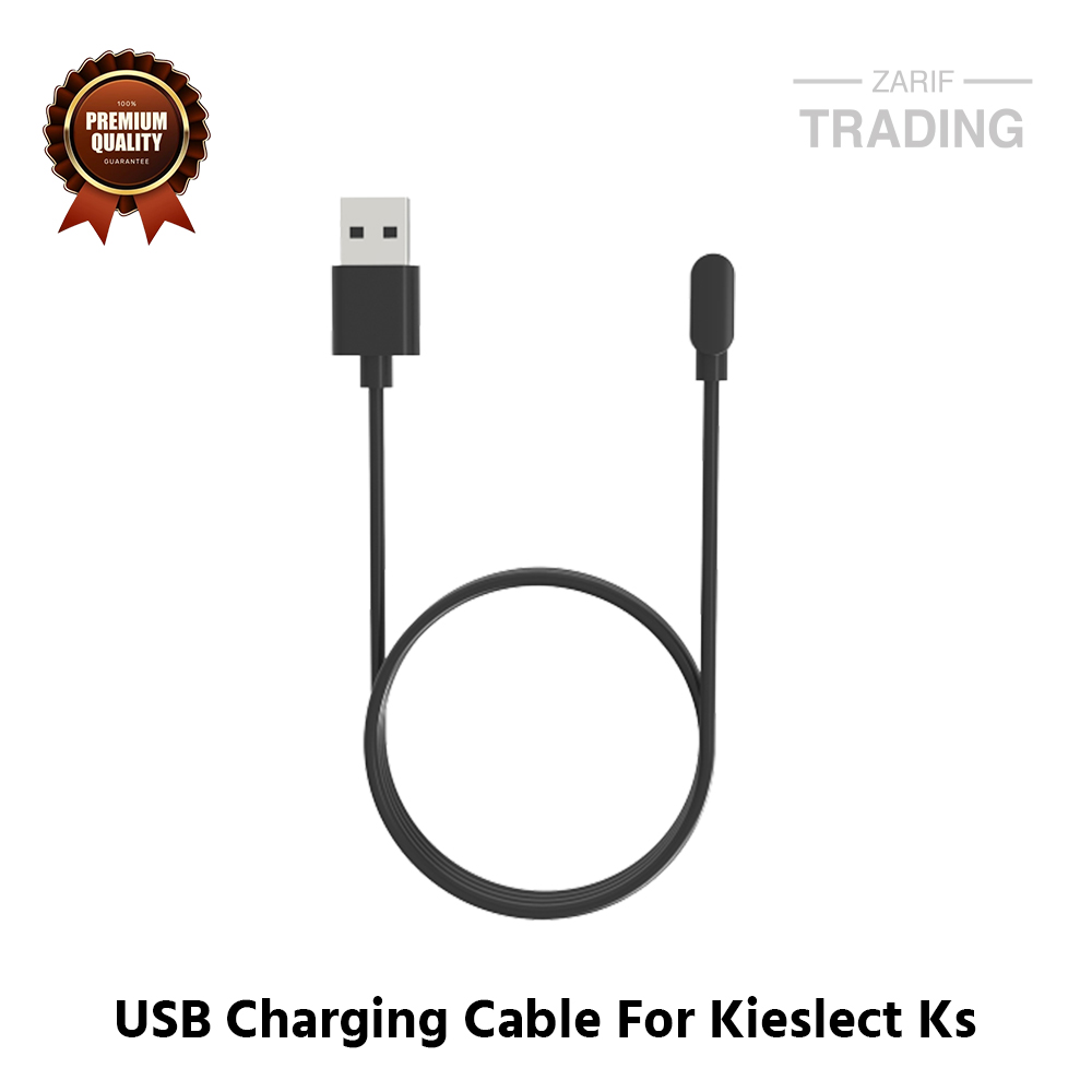 Picture of Kieslect KS Magnetic Charging Cable 2 Pin High Quality USB Charger Cable USB Charging Cable Dock Bracelet Charger for Kieslect KS Smart Watch (Black)
