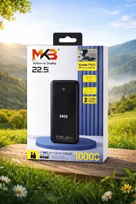 Picture of MKB Pk61 10000mah comes With Dual Cables 22.5w -Black