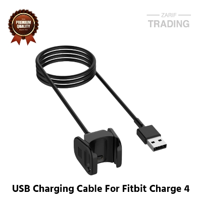 Picture of Fitbit Charge 4 High Quality USB Charger Cable USB Charging Cable Dock Bracelet Charger For Fitbit Charge 4 Smart Watch (Black)