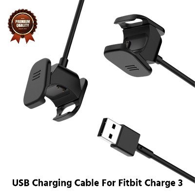 Picture of Fitbit Charge 3 High Quality USB Charger Cable USB Charging Cable Dock Bracelet Charger For Fitbit Charge 3 Smart Watch (Black)
