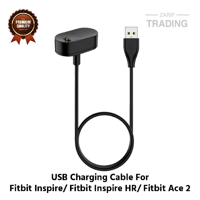 Picture of Fitbit Inspire Fitbit Inspire HR Fitbit Ace 2 Cable High Quality USB Charger Cable USB Charging Cable Dock Bracelet Charger For Fitbit Inspire Fitbit Inspire HR Fitbit Ace 2 Smart Watch (Black)