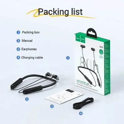 Picture of Hoco ES70 Long Battery Life Bluetooth Neckband -Black