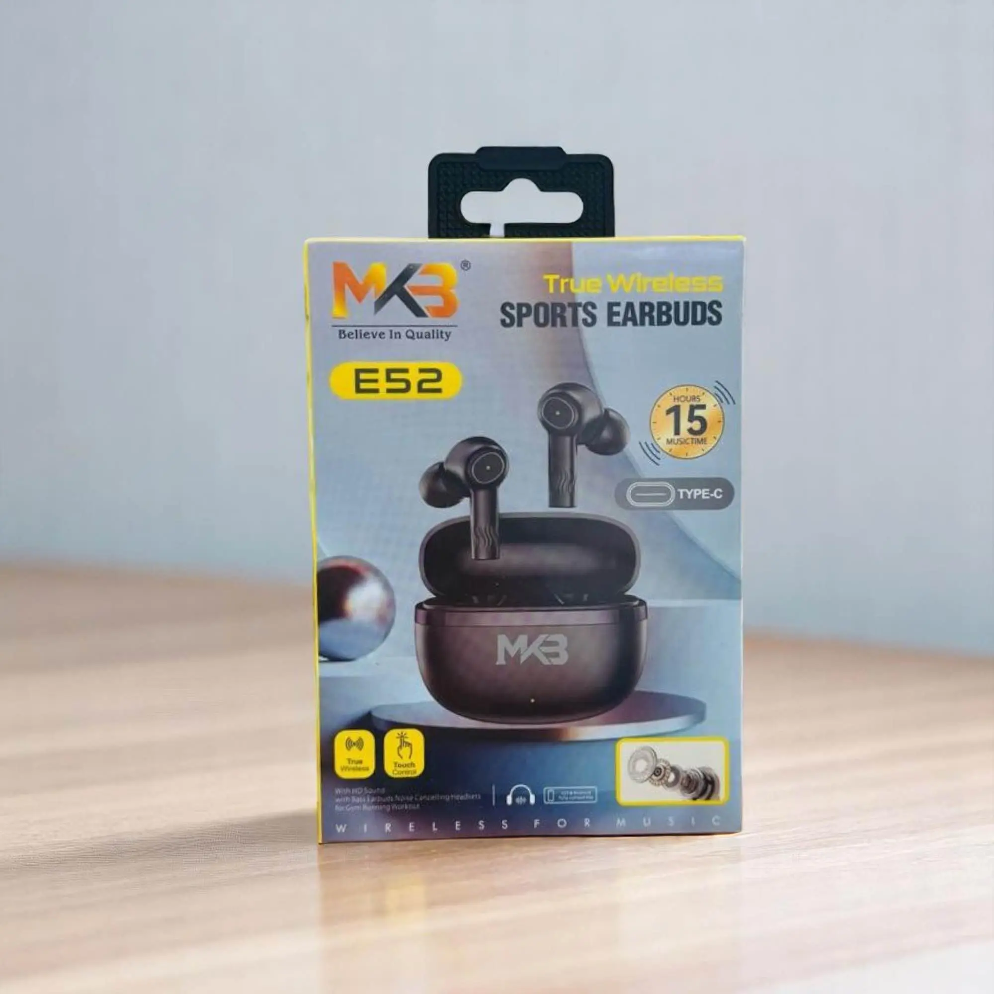 Picture of MKB E52 TRUE WIRELESS SPORTS EARBUDS -Black