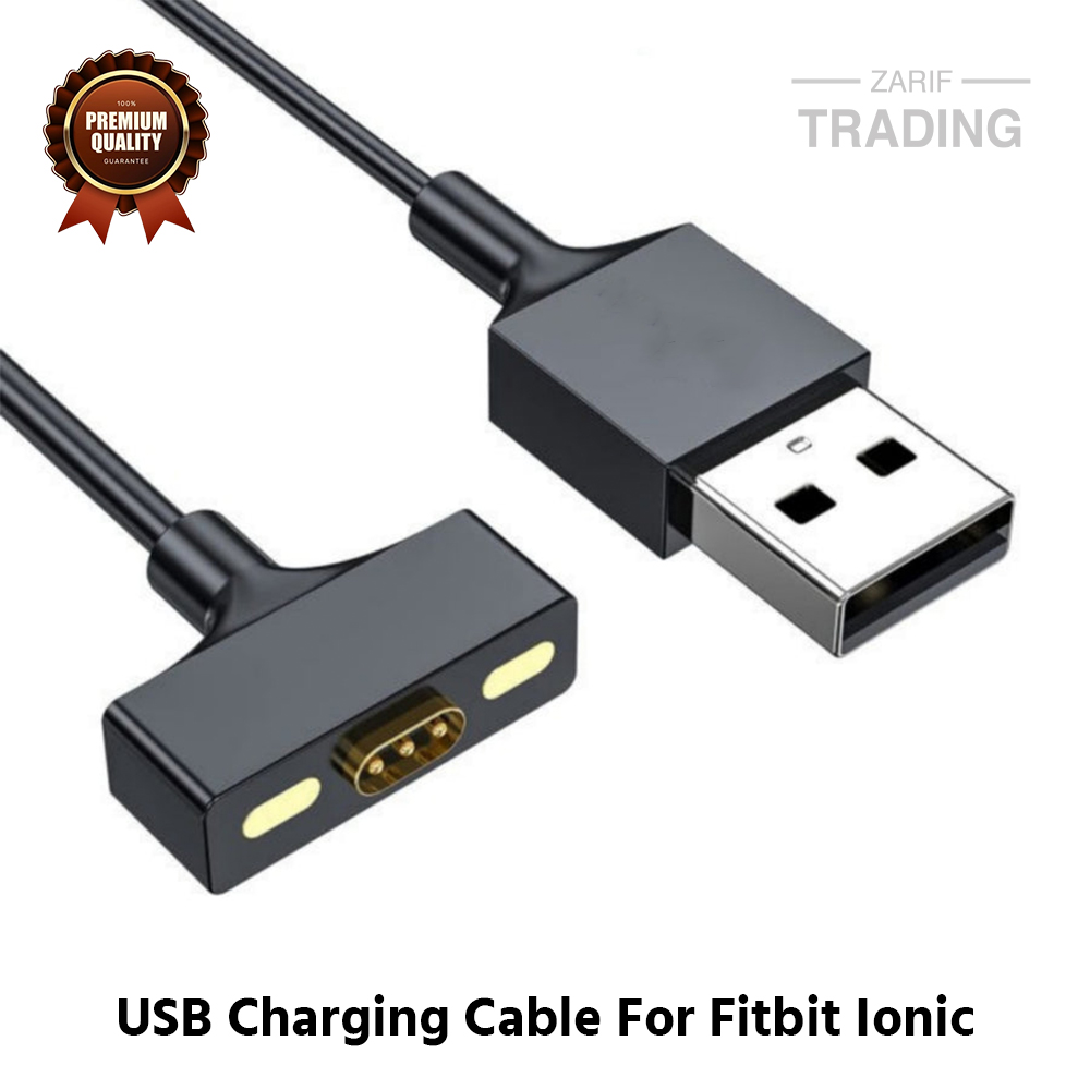 Picture of Fitbit Ionic Magnetic Charging Cable High Quality USB Charger Cable USB Charging Cable Dock Bracelet Charger for Fitbit Ionic Smart Watch (Black)