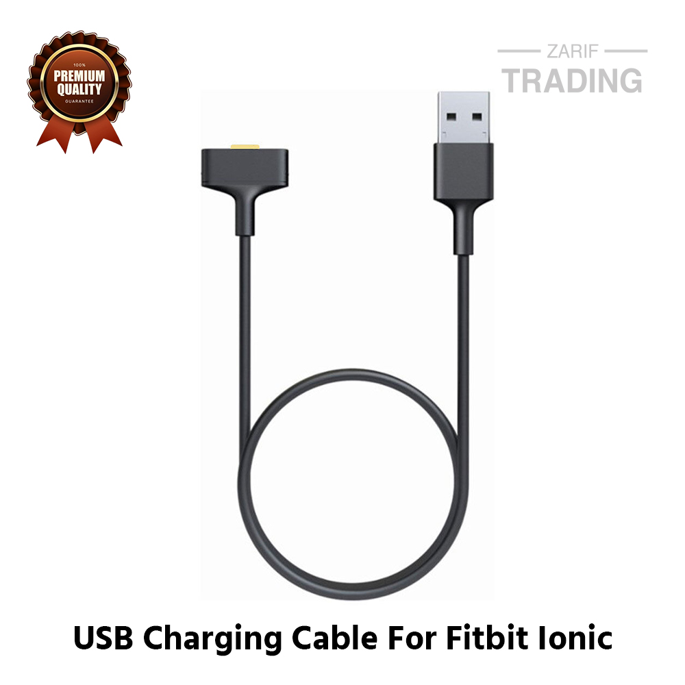 Picture of Fitbit Ionic Magnetic Charging Cable High Quality USB Charger Cable USB Charging Cable Dock Bracelet Charger for Fitbit Ionic Smart Watch (Black)