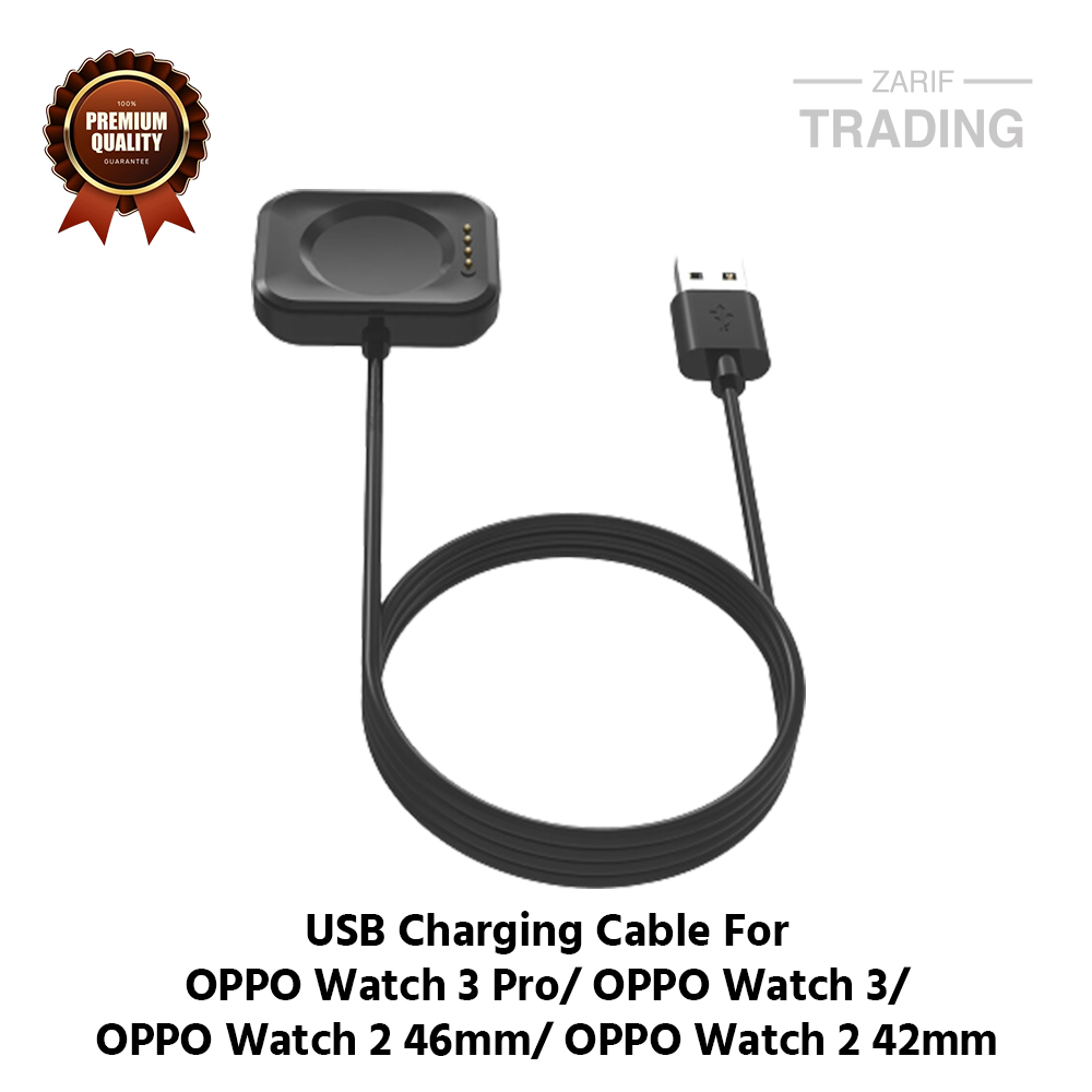 Picture of OPPO Watch 3 Pro OPPO Watch 3 OPPO Watch 2 46mm OPPO Watch 2 42mm Charging Cable High Quality USB Charger Dock Bracelet Charger For OPPO Watch 3 Pro OPPO Watch 3 OPPO Watch 2 46mm OPPO Watch 2 42mm Smart Watch (Black)