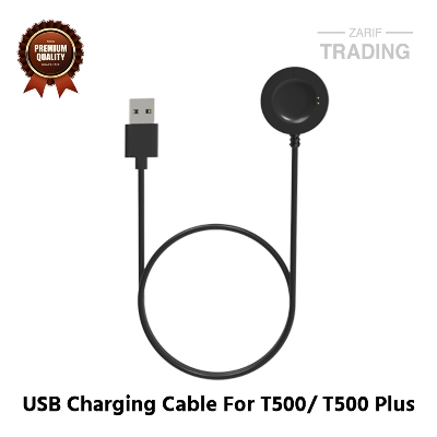 Picture of T500 T500 Plus Magnetic Charging Cable High Quality USB Charging Dock Bracelet Charger for T500 T500 Plus Smart Watch (Black)