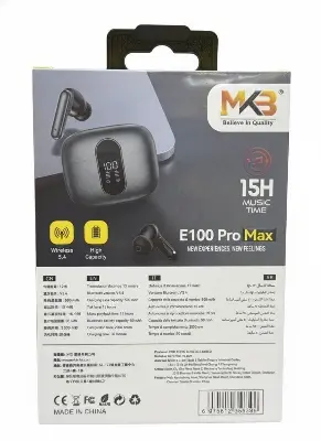 Picture of MKB E100 Pro Max ANC+ENC True Wirless Blutooth Earbuds -Black