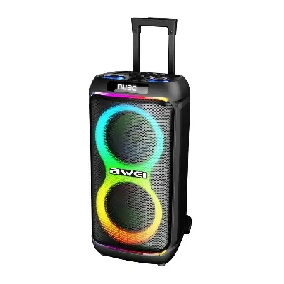 Picture of AWEI KT33 Bluetooth Speaker Troly with 2 Microphone -Black