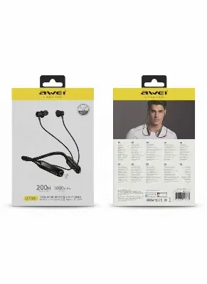 Picture of Awei G75BL 200Hour With Display Neckband Sports Earphones -Black