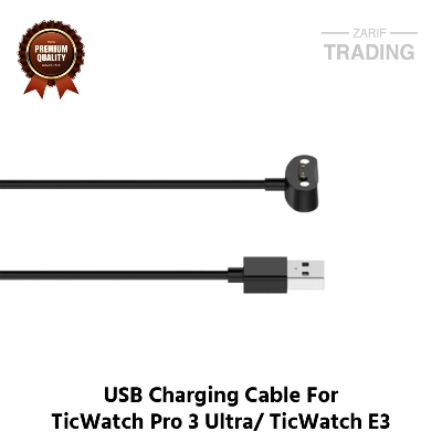 Picture of TicWatch Pro 3 Ultra TicWatch E3 Magnetic Charging Cable High Quality USB Wireless Charging Dock Bracelet Charger For TicWatch Pro 3 Ultra TicWatch E3 Smart Watch (Black)