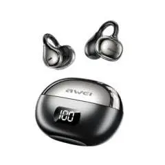 Picture of AWEI TZ50 Al Earclip Clip Bluetooth Earphone Black -Black