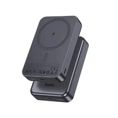 Picture of Hoco J160A 10000mAh MagSafe Power Bank | 20W Fast Charging + PD20W | Wireless Charging Support -Black