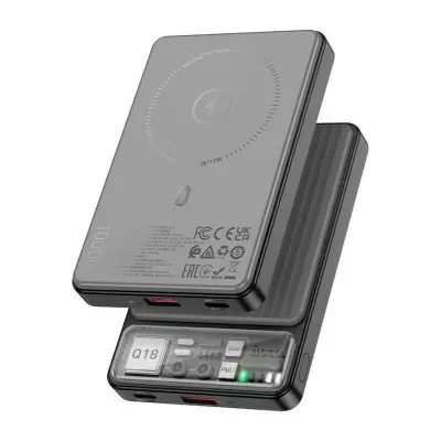 Picture of Hoco Q18 22.5W 10000 mAh Wireless Power Bank -Black