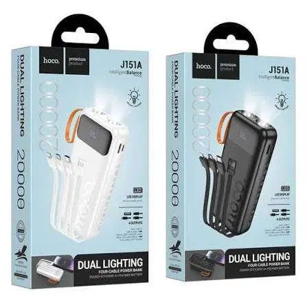 Picture of Hoco J151A Power Bank 20000 mAh Supercharge 22.5W J151 | 10000mAh Powerbank PD3.0 & QC3.0 Fast Charging -Black
