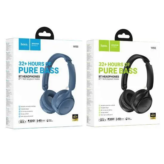 Picture of HOCO W66 Wireless Bluetooth Headphones -Black