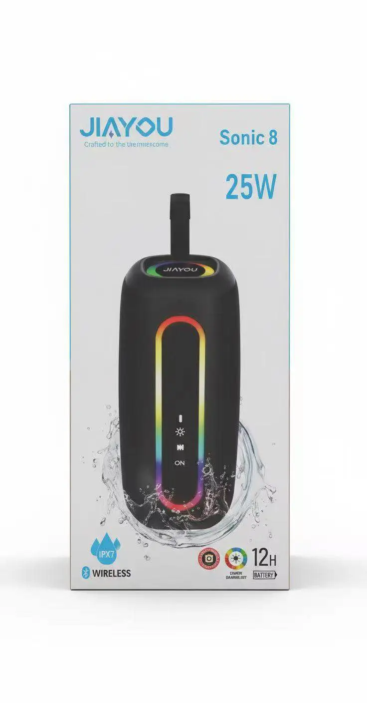 Picture of JIAYOU Sonic 8 Bluetooth Speaker – 25W Powerful Sound, 12-Hour Battery, USB-C Charging