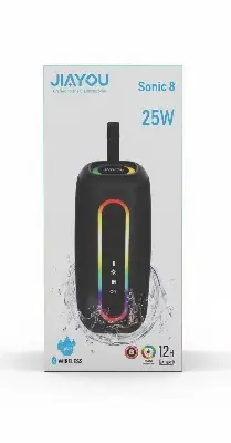 Picture of JIAYOU Sonic 8 Bluetooth Speaker – 25W Powerful Sound, 12-Hour Battery, USB-C Charging