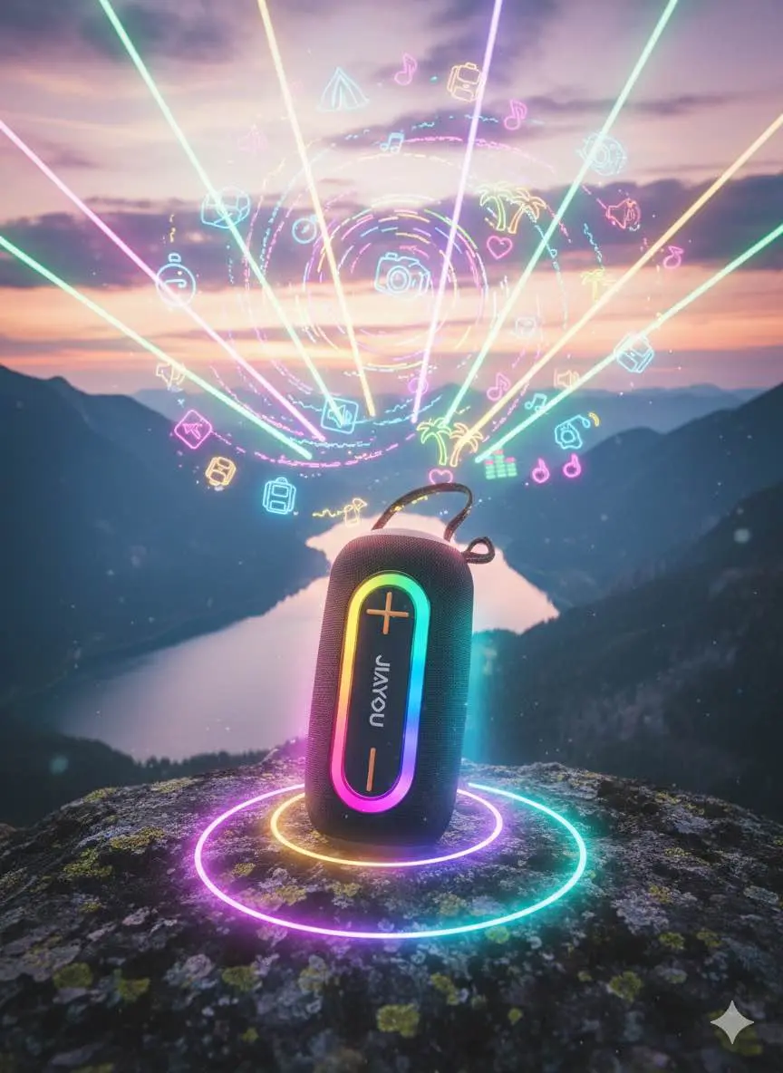 Picture of JIAYOU Sonic 6 Bluetooth Speaker – Powerful 16W Sound, 6-Hour Playback, USB-C Charging