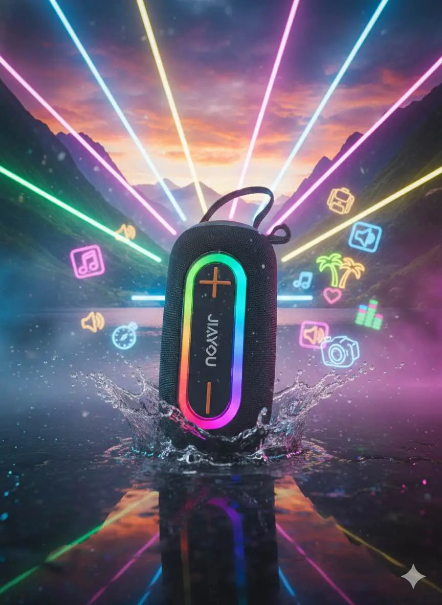 Picture of JIAYOU Sonic 6 Bluetooth Speaker – Powerful 16W Sound, 6-Hour Playback, USB-C Charging