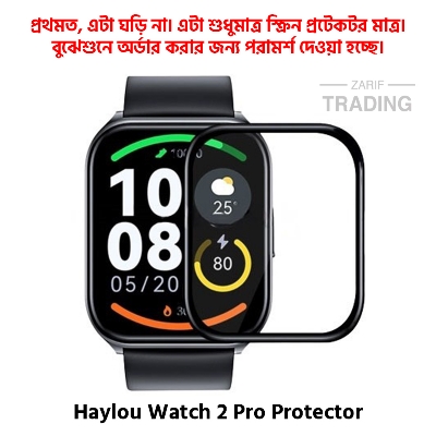 Picture of Haylou Watch 2 Pro Smart Watch Full Coverage Plastic Screen Protector (Black)