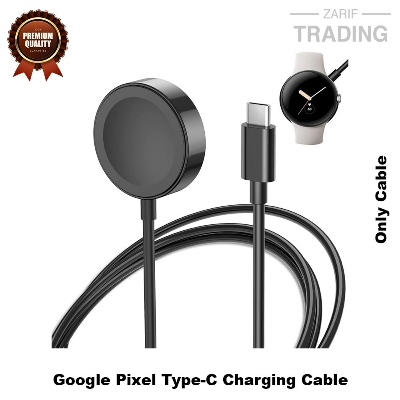 Picture of Google Pixel Watch Magnetic Charging Cable High Quality Type-C Charger Cable Type-C Charging Cable Dock Bracelet Charger for Google Pixel Smart Watch (Black)