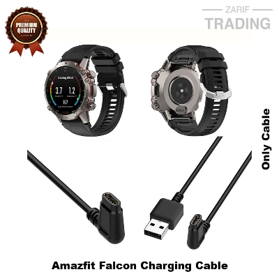 Picture of Amazfit Falcon Charging Cable High Quality USB Charger Cable USB Charging Cable Dock Bracelet Charger for Amazfit Falcon Smart Watch (Black)