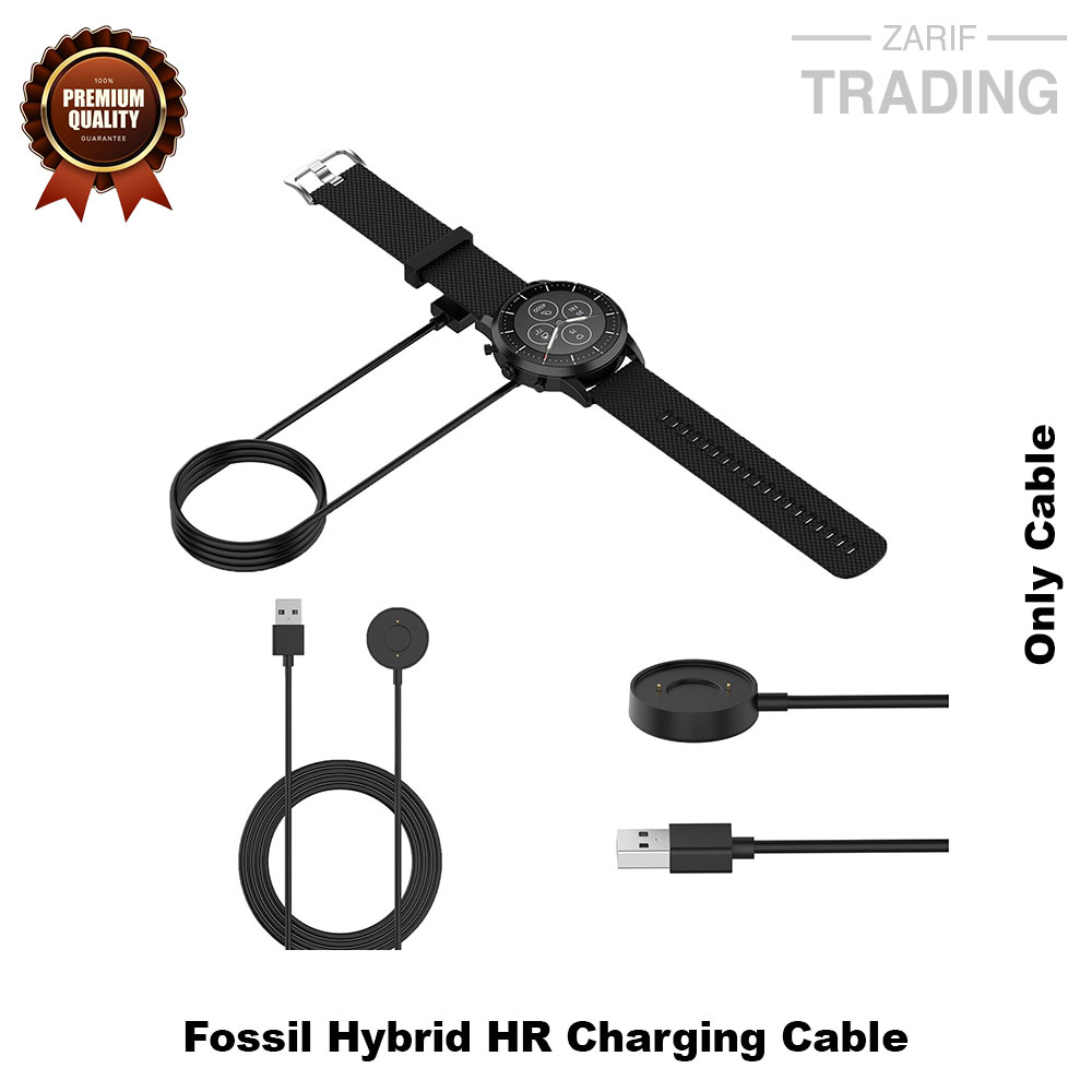 Picture of Fossil Hybrid HR Magnetic Charging Cable 2 Pin High Quality USB Charger Cable USB Charging Cable Dock Bracelet Charger for Fossil Hybrid HR Smart Watch (Black)