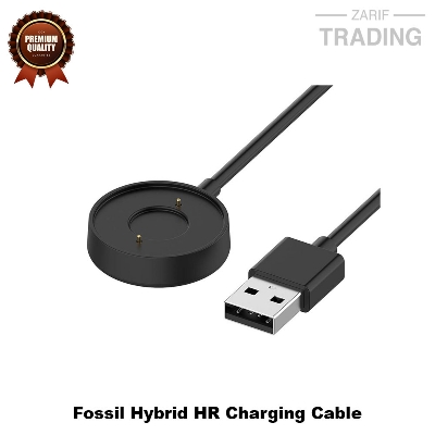 Picture of Fossil Hybrid HR Magnetic Charging Cable 2 Pin High Quality USB Charger Cable USB Charging Cable Dock Bracelet Charger for Fossil Hybrid HR Smart Watch (Black)