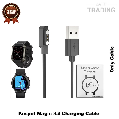 Picture of Kospet Magic3/4 Magnetic Charging Cable 2 Pin High Quality USB Charger Cable USB Charging Cable Dock Bracelet Charger for Kospet Magic3/4 Smart Watch (Black)