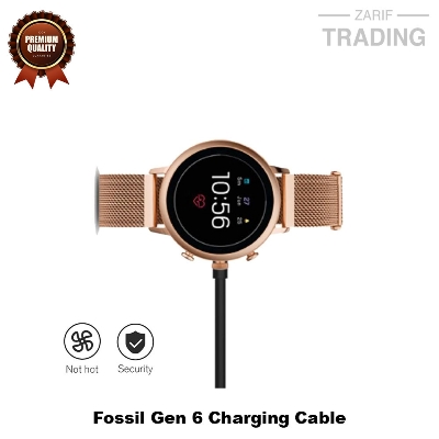 Picture of Fossil Gen6 Magnetic Charging Cable 2 Pin High Quality USB Charger Cable USB Charging Cable Dock Bracelet Charger for Fossil Gen6 Smart Watch (Black)