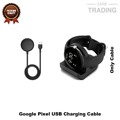 Picture of Google Pixel Magnetic Charging Cable High Quality USB Charger Cable USB Charging Cable Dock Bracelet Charger for Google Pixel Smart Watch (Black)